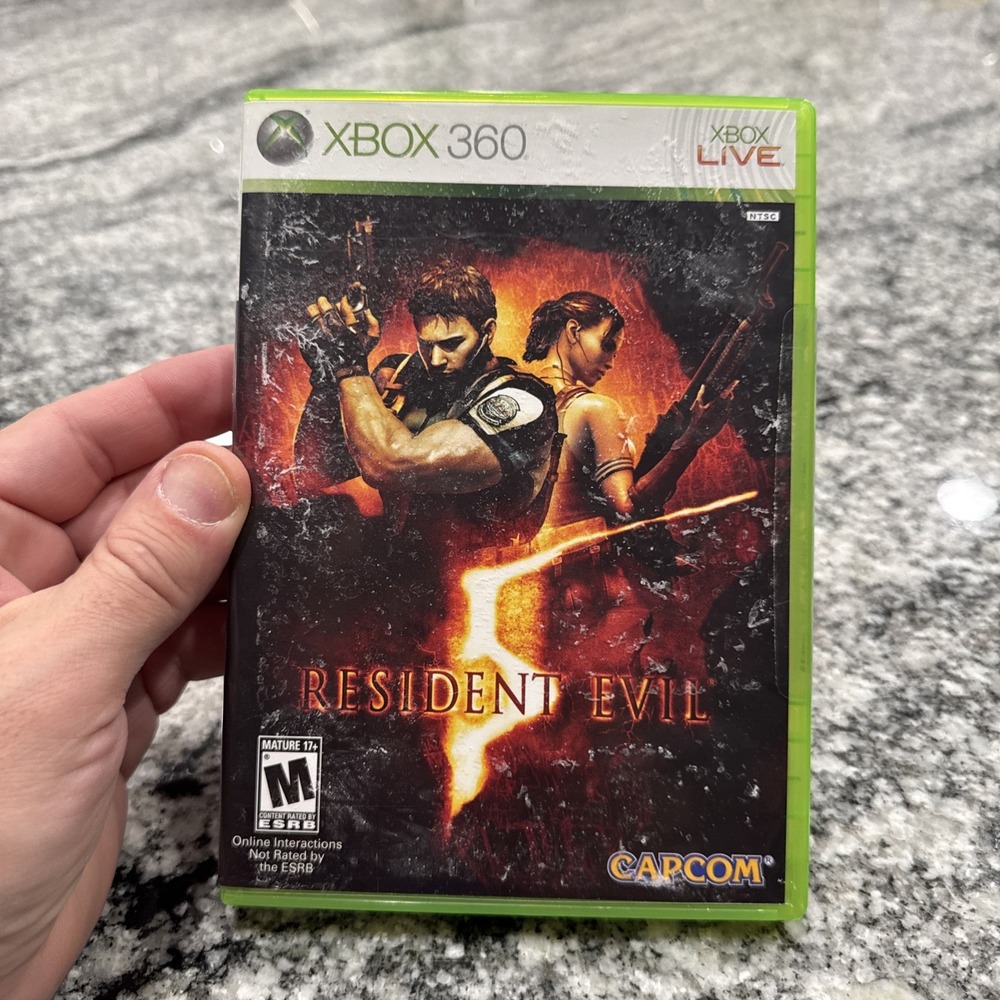 Resident‎ Evil 5 - Microsoft Xbox 360 Capcom Complete With Manual